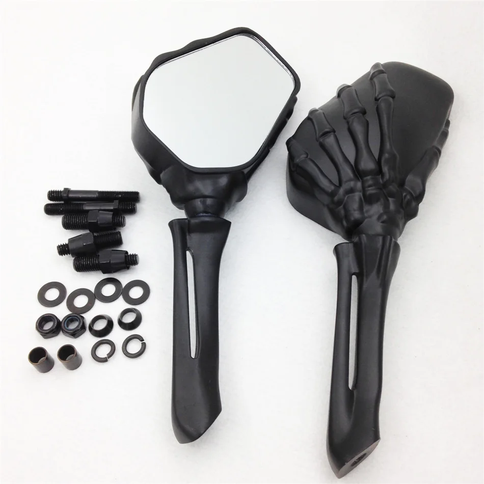 Ручное зеркало с черепом и скелетом для Suzuki GSXR600 750 1000 01 12/Honda CBR600RR 1000RR 04 07/Kawasaki ZX6R 6RR