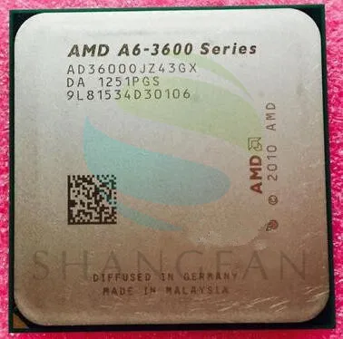 

AMD A6-3600 A6-3600 2.1GHz 4M 65W Quad-Core CPU Processor AD3600OJZ43GX Socket FM1/ 905pin