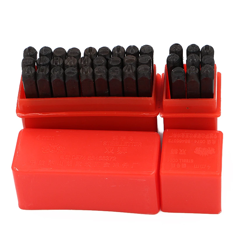 

36pcs 4mm Stamps Letters Alphabet Numbers Set Punch Steel Metal Tool Craft