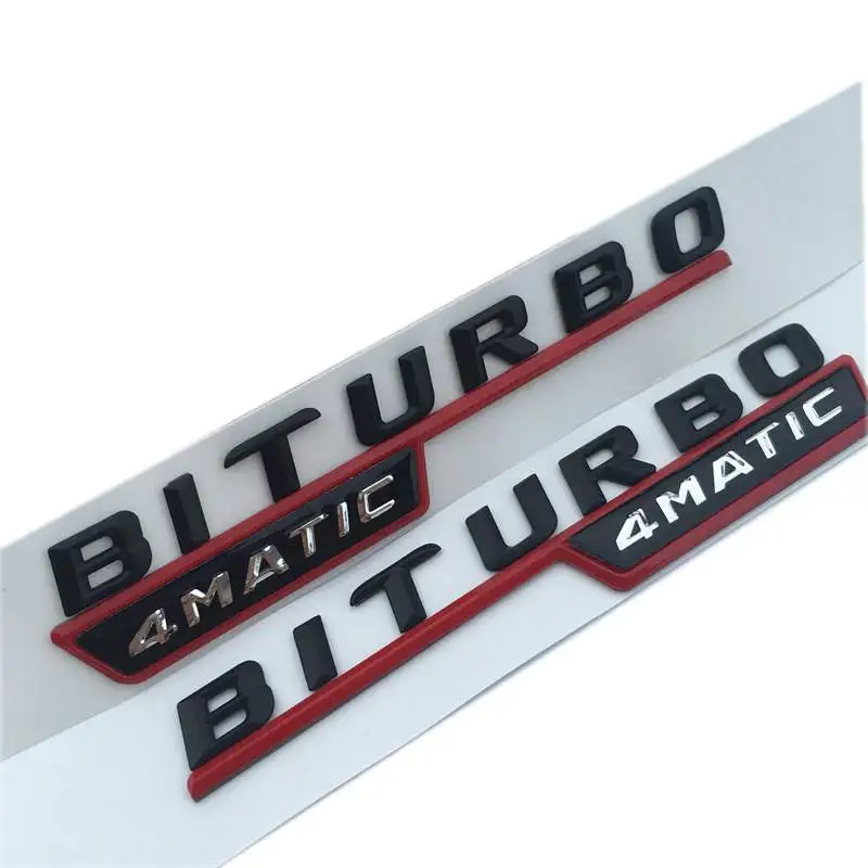 1 пара/лот Бесплатная доставка ABS Embleme для BITURBO 4matic эмблемы Стикеры эмблема |