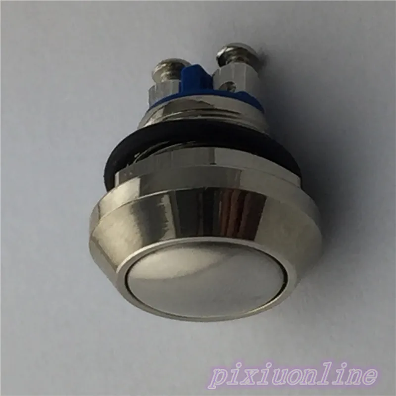 

1pcs L27Y Car Modification Horn Doorbell Automatic Reset 250V 2A 12mm Stainless Steel Metal Push Button Switch High Quality