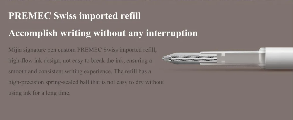 Xiaomi Mijia Sign Pen 9,55 мм PREMEC гладкая швейцарская сменная подписывающая ручка Xiaomi гелевые ручки Mikuni Япония чернила черный Заправка