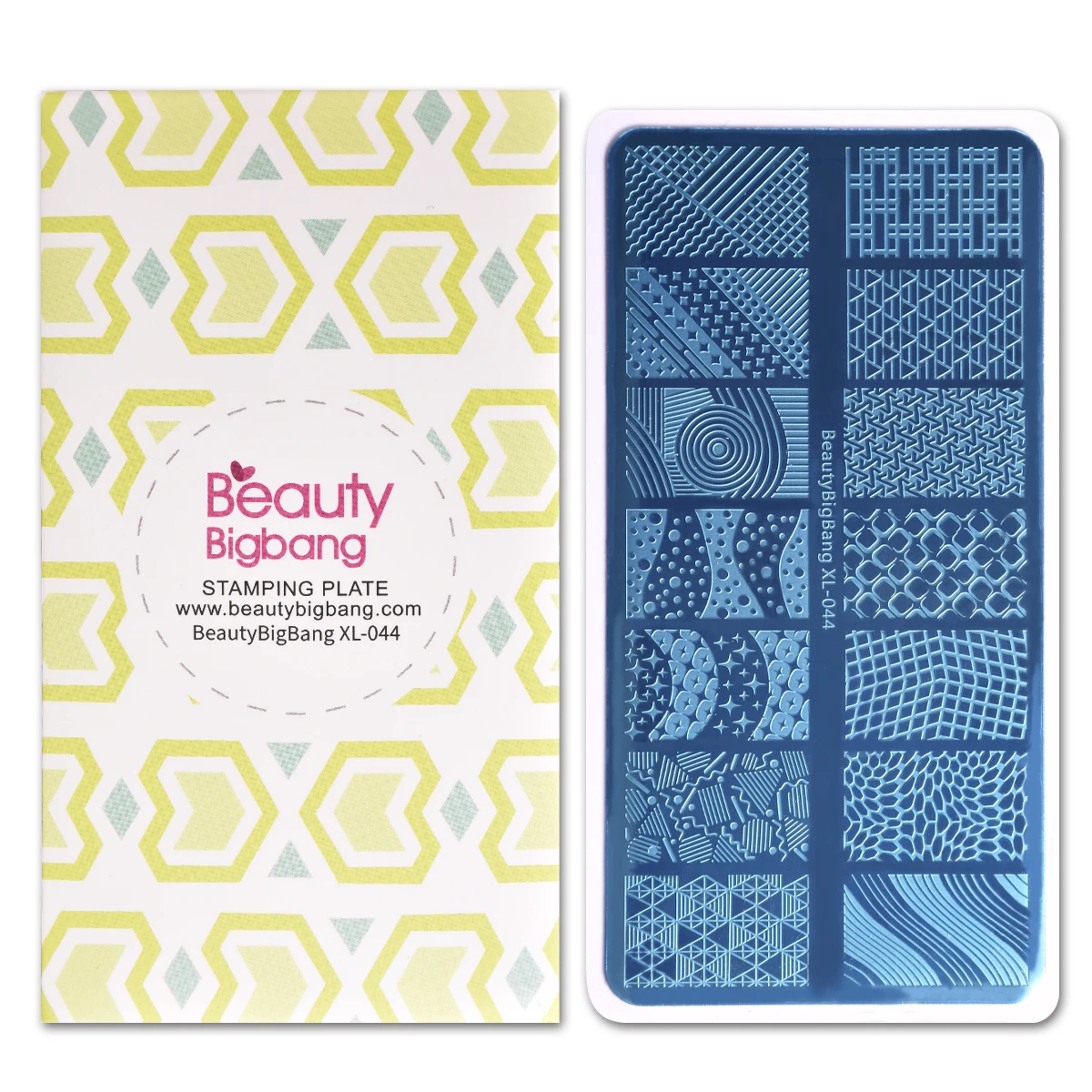 Beautybigbang штамповочные пластины из нержавеющей стали 6*12 см линии звезды Полосатое изображение горошек геометрический дизайн ногтей штамп пластины XL-044