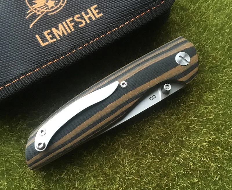 LEMIFSHE 100ns Флиппер складной нож D2 лезвие G10+ стальная ручка Открытый Кемпинг Фрукты складной нож EDC инструмент