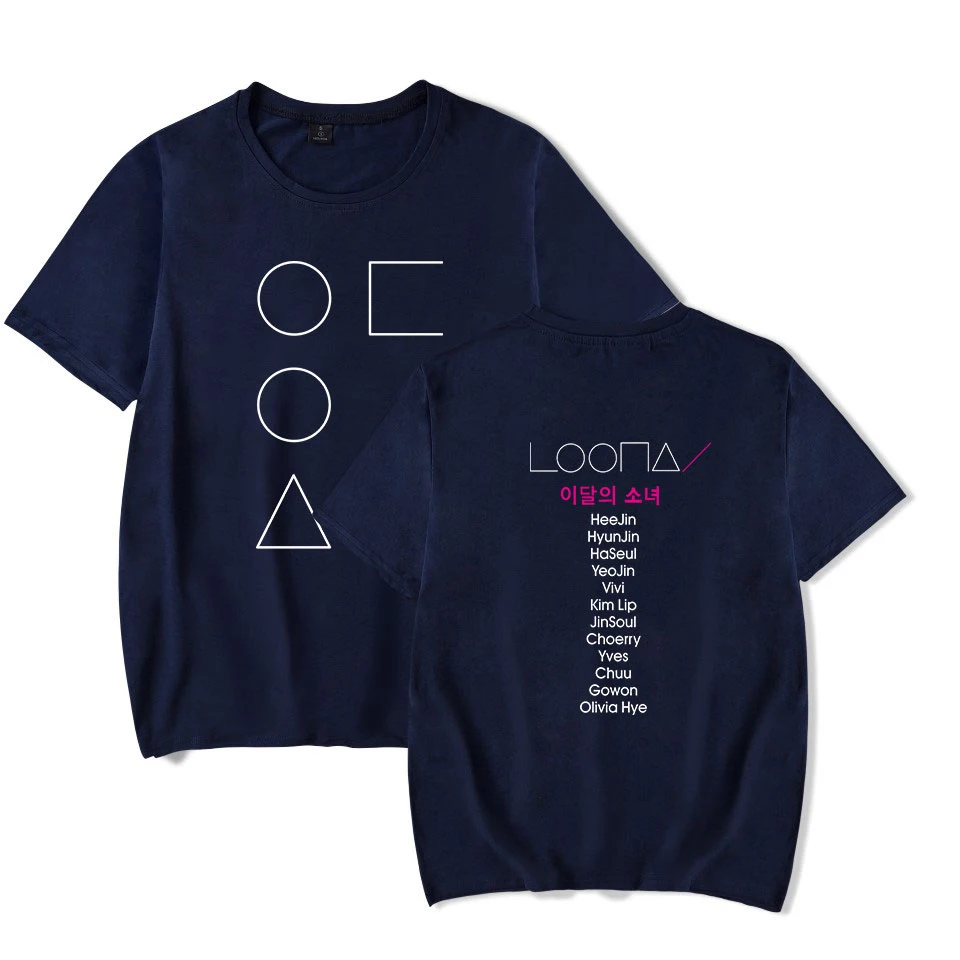 K POP LOONA футболка для женщин и мужчин летние топы с коротким рукавом в стиле хип хоп