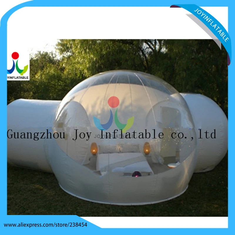 4X8 м коммерческий 2 комнатный Открытый Кемпинг надувной прозрачный пузырь для газона палатка с входом