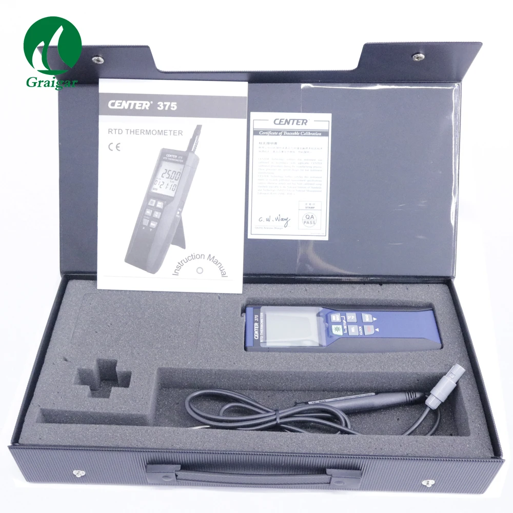 Medidor de Temperatura-100 Centro de Resolução-375 Centro Precisão Platina 0.01c 375 400400c