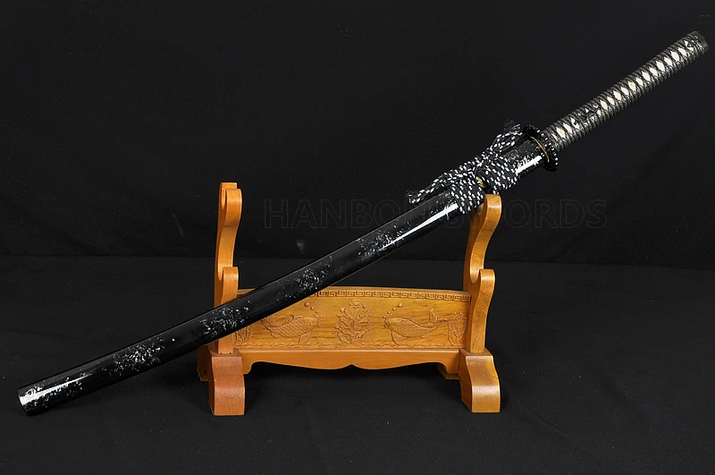 

41"FULL TANG HAND FORGED KATANA CLAY TEMPERED DAMASCUS JAPANESE SAMURAI SWORD 8192 Layers FOLDED STEEL SHARP BLADE BATTLE READY