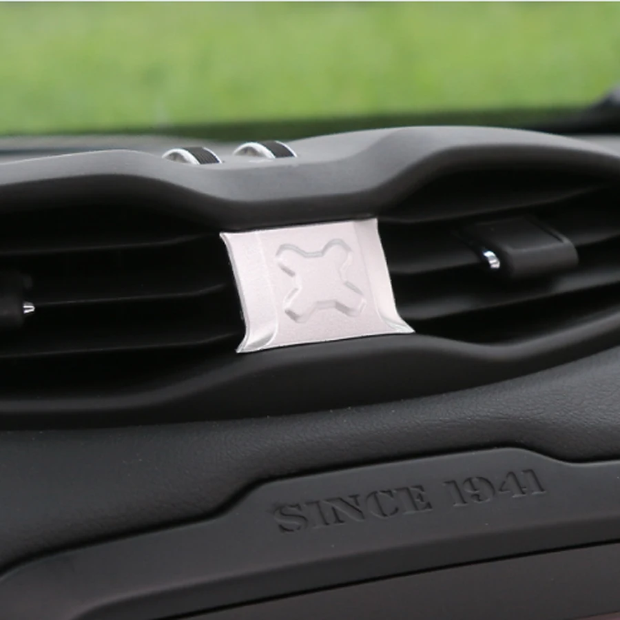 Jeep Renegade Center Air Vent Trim Cover Interior Accessories - Red Blue Gold Black Silver ABS Decoration image 2