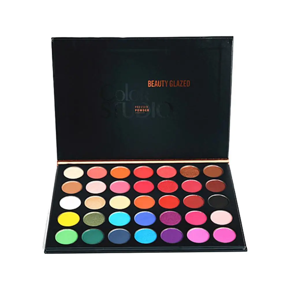 BEAUTY GLAZED 35 оттенков тени для век Палитра Алмазная хайлайтер мерцающие матовые
