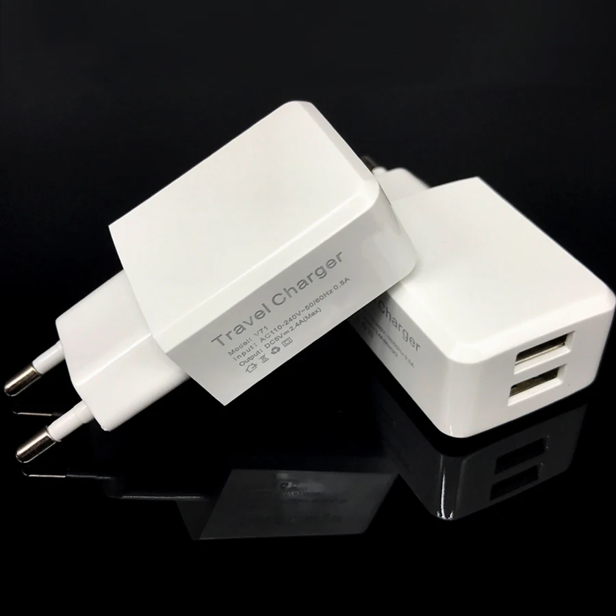 Мобильное зарядное устройство USB адаптер для iPhone 5V 2.4A Универсальное портативное