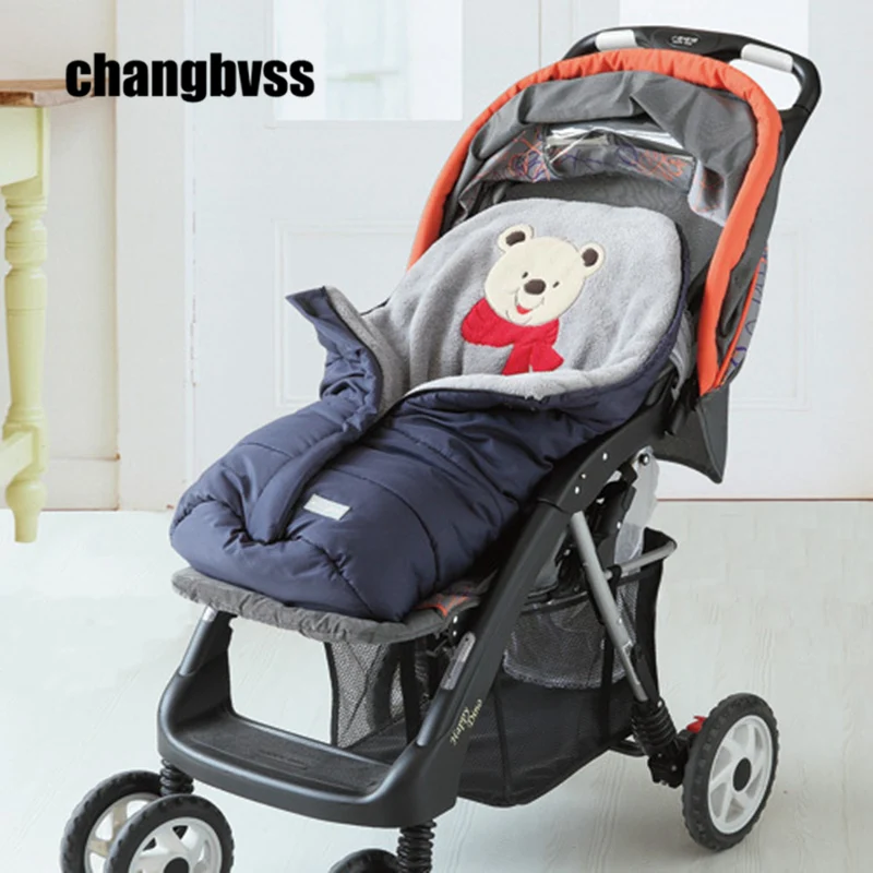 Теплый для детской коляски спальный мешок флисовые Детские ног пеленальные