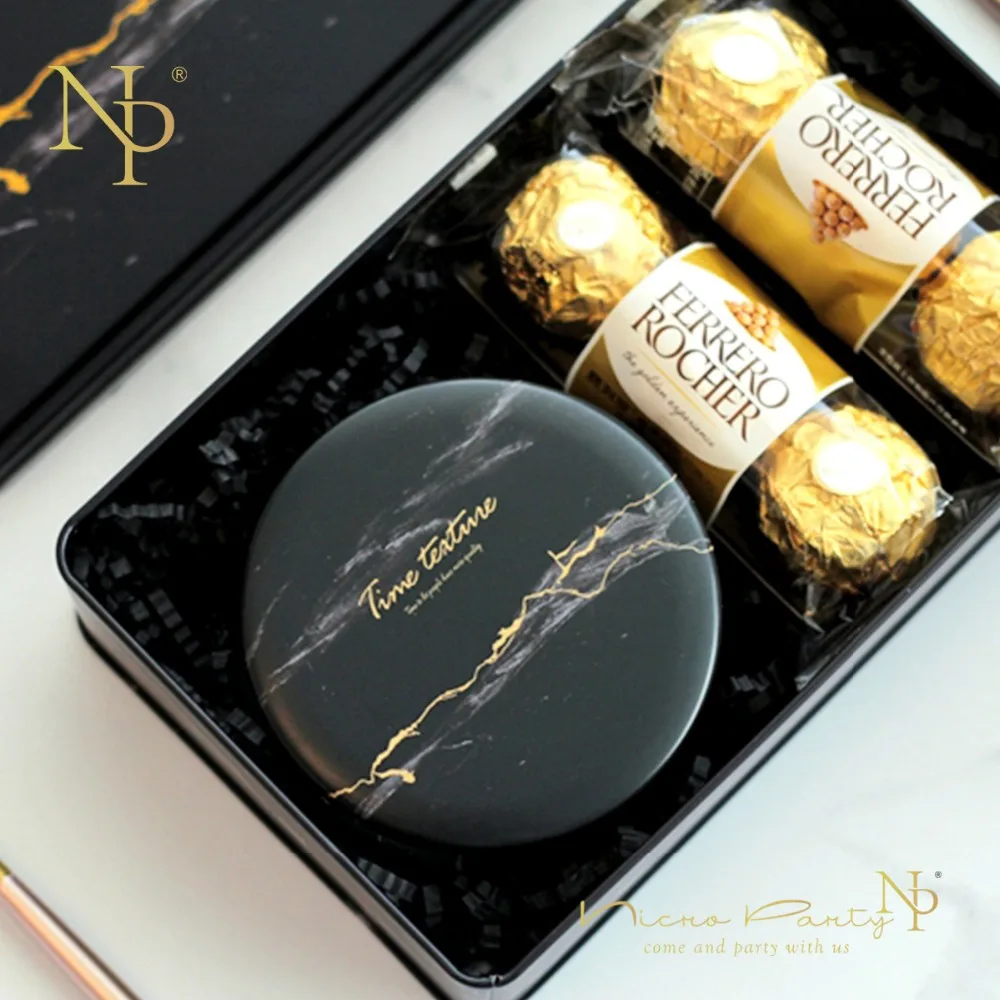 Nicro 4 Pcs/Set Marble Stripe Blackparty Favors Chocolate Boxparty Decoration New Decor Diy Home #Oth102 | Дом и сад
