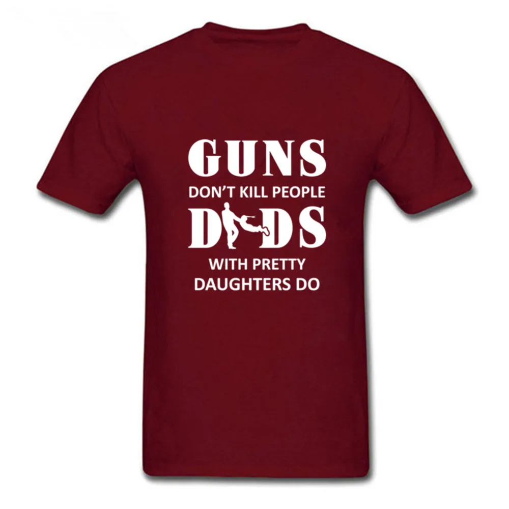 Мужская футболка с надписью Guns Don't Kill People Dads Do индивидуальная мужская хлопковая