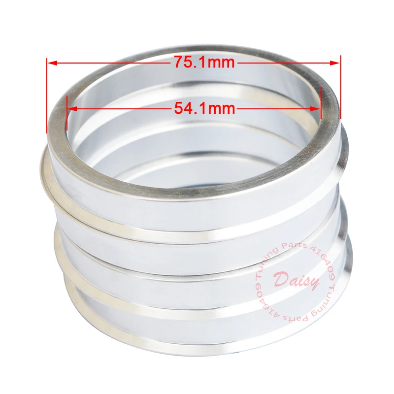 

(4pcs/lot) ID=54.1mm OD=75.1mm Aluminum Car Wheel Hub Spigot Rings (54.1-75.1)