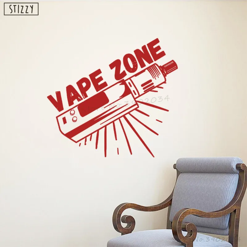 L807 Fire Red STIZZY Наклейка на стену Vaping Современная Vape зона виниловые наклейки на стену интерьер искусство логотип дизайн съемный клей Декор дым DecalsB778 - Цвет: L807 Fire Red