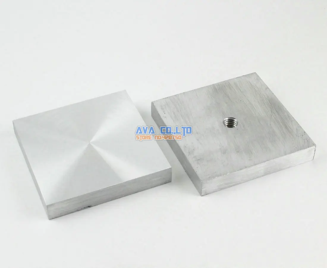 

2 Pieces 60mm Aluminum Disc Glass Table Top Adapter Attach Square Decoration
