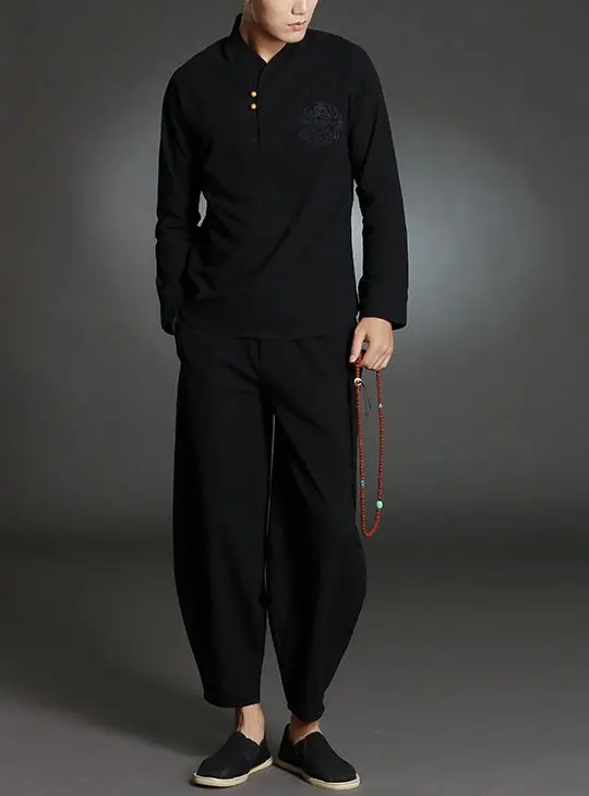 Мужской костюм для йоги из 100% хлопка медитации весны и лета|kung fu|martial arts uniformkung fu suit