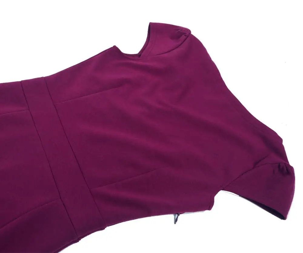 

Women's Vintage V Neck Cross Slim Solid Pencil Dress Office Lady Work Casual Party Business Sheath Dresses Vestidos