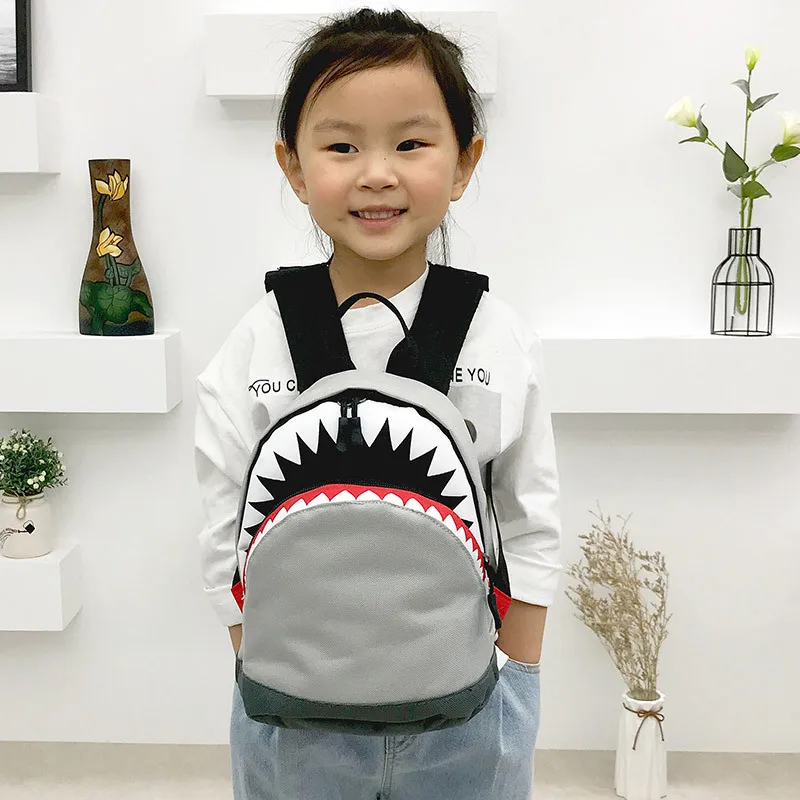 Для маленьких мальчиков 3D Акула школьный рюкзак детские Mochila Kids весело Тетрадь