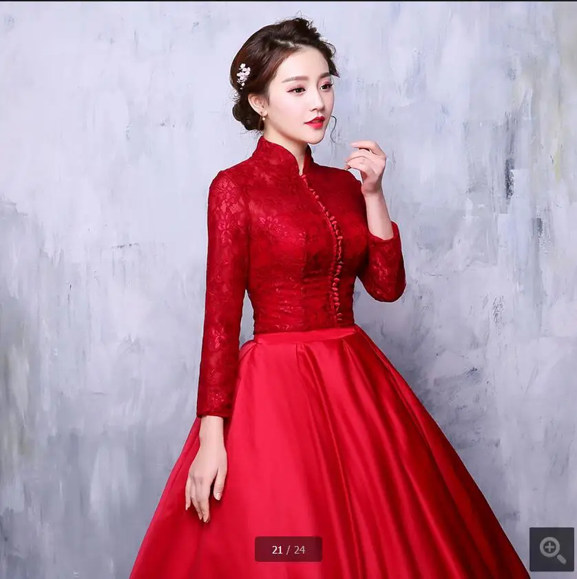 Robe De Soiree Красное Кружевное атласное ТРАПЕЦИЕВИДНОЕ платье для выпускного вечера