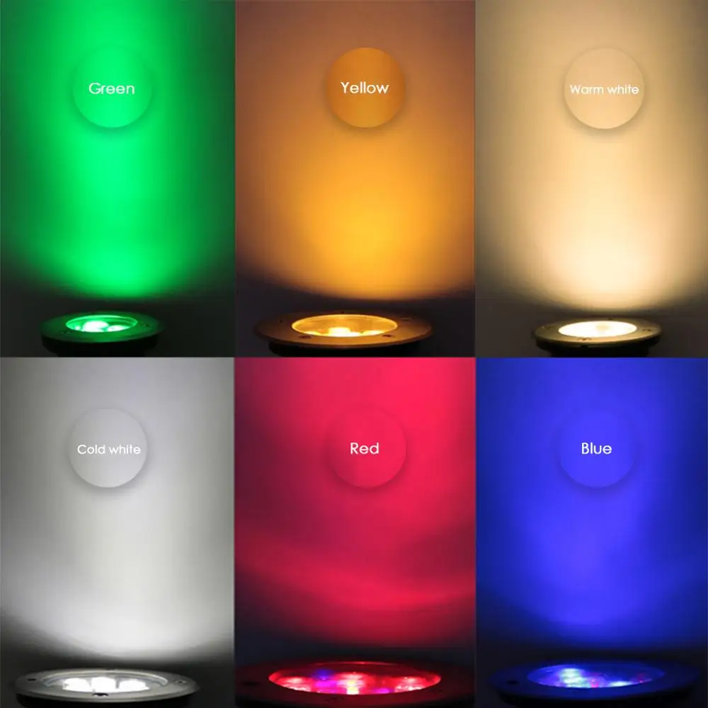 Светодиодный подземный светильник RGB декоративная уличная водонепроницаемая