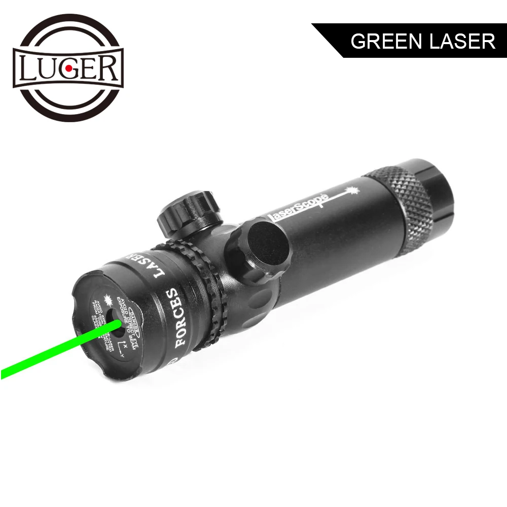 Фото LUGER Тактический красный зеленый лазерный прицел с регулируемым дистанционным
