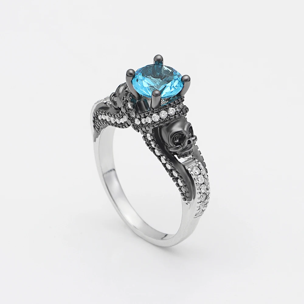 Мужское кольцо с черепом Ghost evil в европейском и американском стиле байкерское на