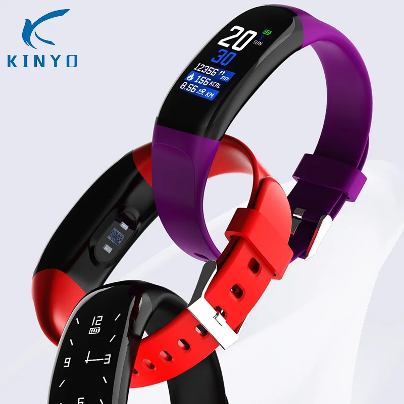 2018 0.96 inch Color Screen Heart Rate Monitoring Without Frame Smart Bracelet Sleep (Built-In Battery) pk miband | Электроника