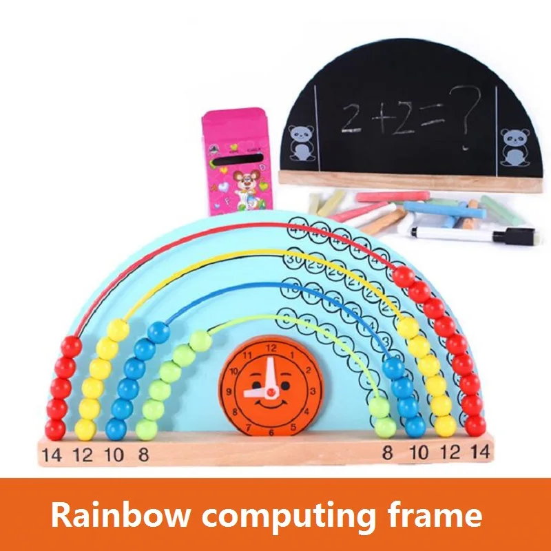 Монтессори Дети Math Игрушки Радуга Дизайн Вокруг Бусины Игрушка Детские