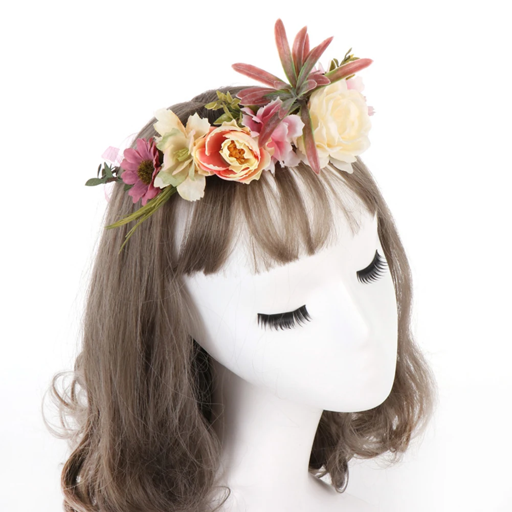 Summer Hot Selling Plastic Flower Wreath Headband Halo Floral Crown Party Bride Headwear New | Украшения и аксессуары