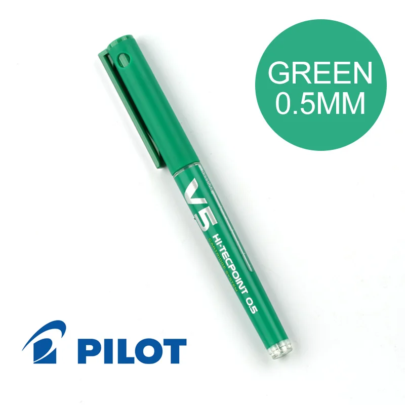 Green 0.5mm Японский пилот гелевая ручка канцелярские принадлежности BXC-V5/V7 0,5 мм/0,7 мм может заменить чернильный картридж иглы Экстра тонкой oint жидкие чернила HI-TECPOIN - Цвет: Green 0.5mm