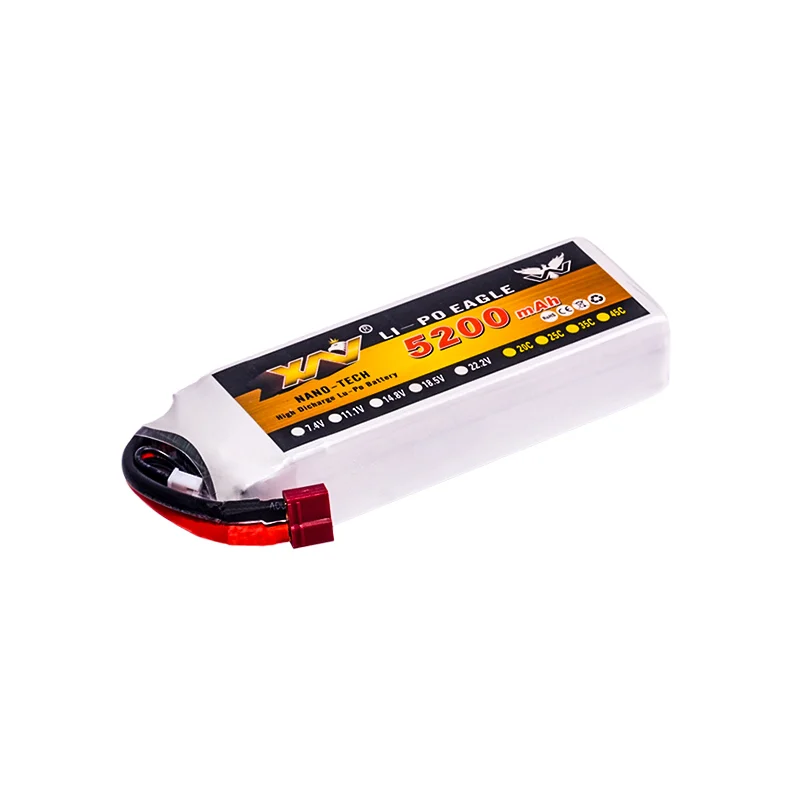 XW мощность 7 4 V 11 1 14 8 22 2 5200mAh 35C 2S 3S 4S 6S аккумуляторная батарея Lipo XT60 T другой разъем
