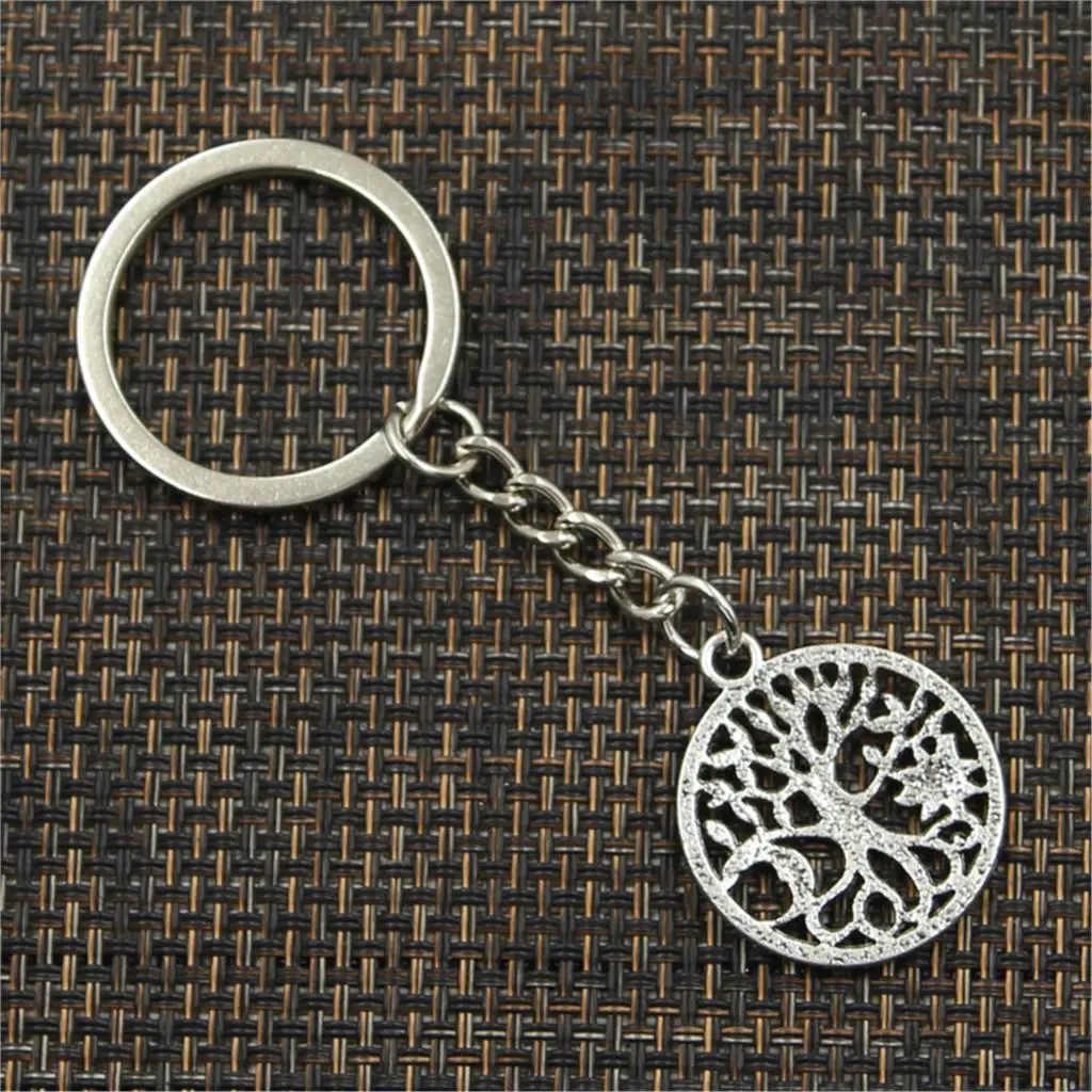 Модное Дерево мира Sun Moon 29x25 мм подвеска 30 брелок серебряного цвета мужской