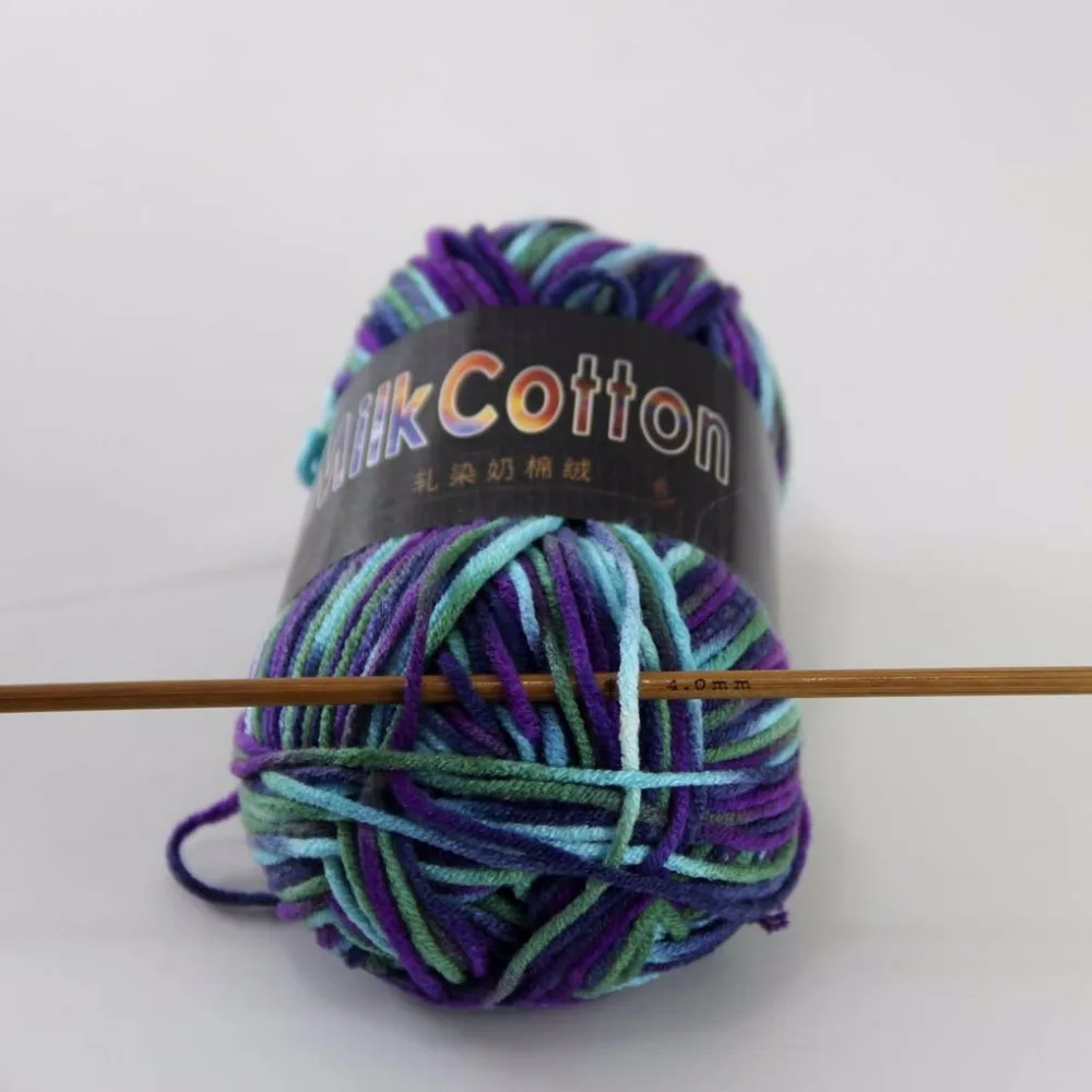 Sale 6ballsx50g Soft Cotton Baby Yarn New Hand-dyed Wool Socks Scarf Knitting yarn green pink brown mixed 2075-22-6 | Дом и сад