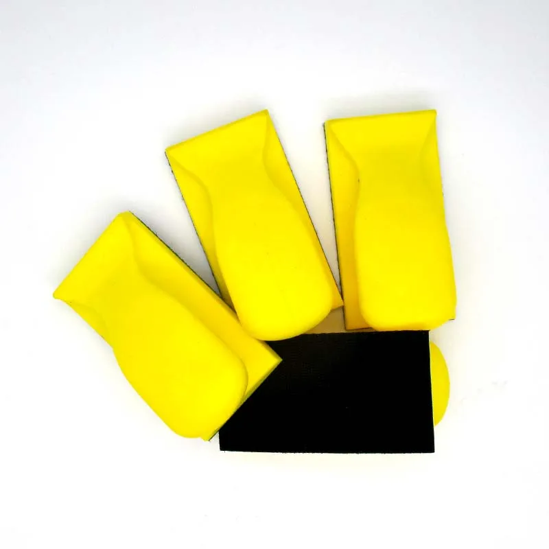 

66x126mm Foam Hand Sanding Block Polishing Pad for Hook and Loop Disc