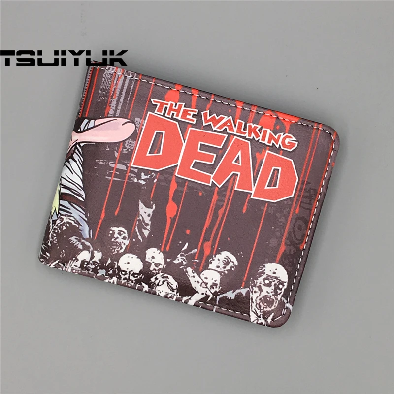 Новый модный мужской кошелек Walking Dead кожаные кошельки Оптовая Продажа короткий
