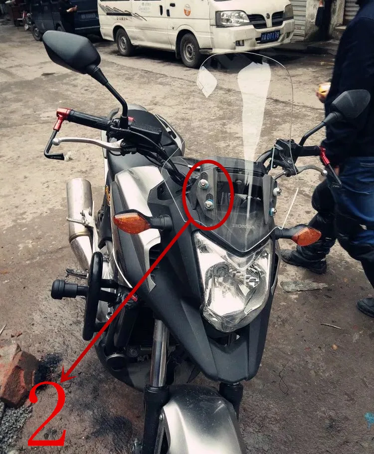 Прозрачный дефлектор ветрового стекла из АБС пластика для мотоцикла 51 см