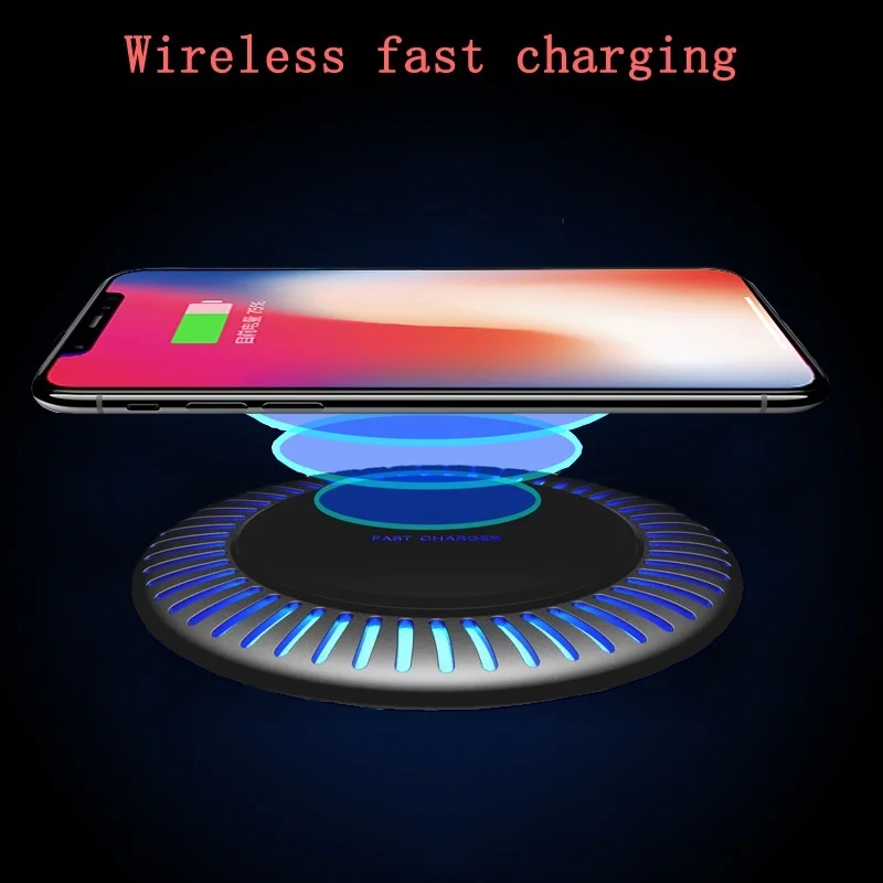 Беспроводное зарядное устройство совместимо с iPhone Xs Max/XR/XS/8/8 Plus X быстрая зарядка