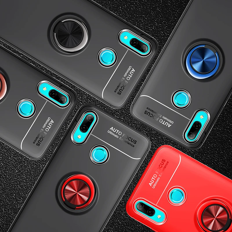 MAKAVO для Huawei P Smart Z чехол с кольцом-пряжкой матовый Мягкий силиконовый