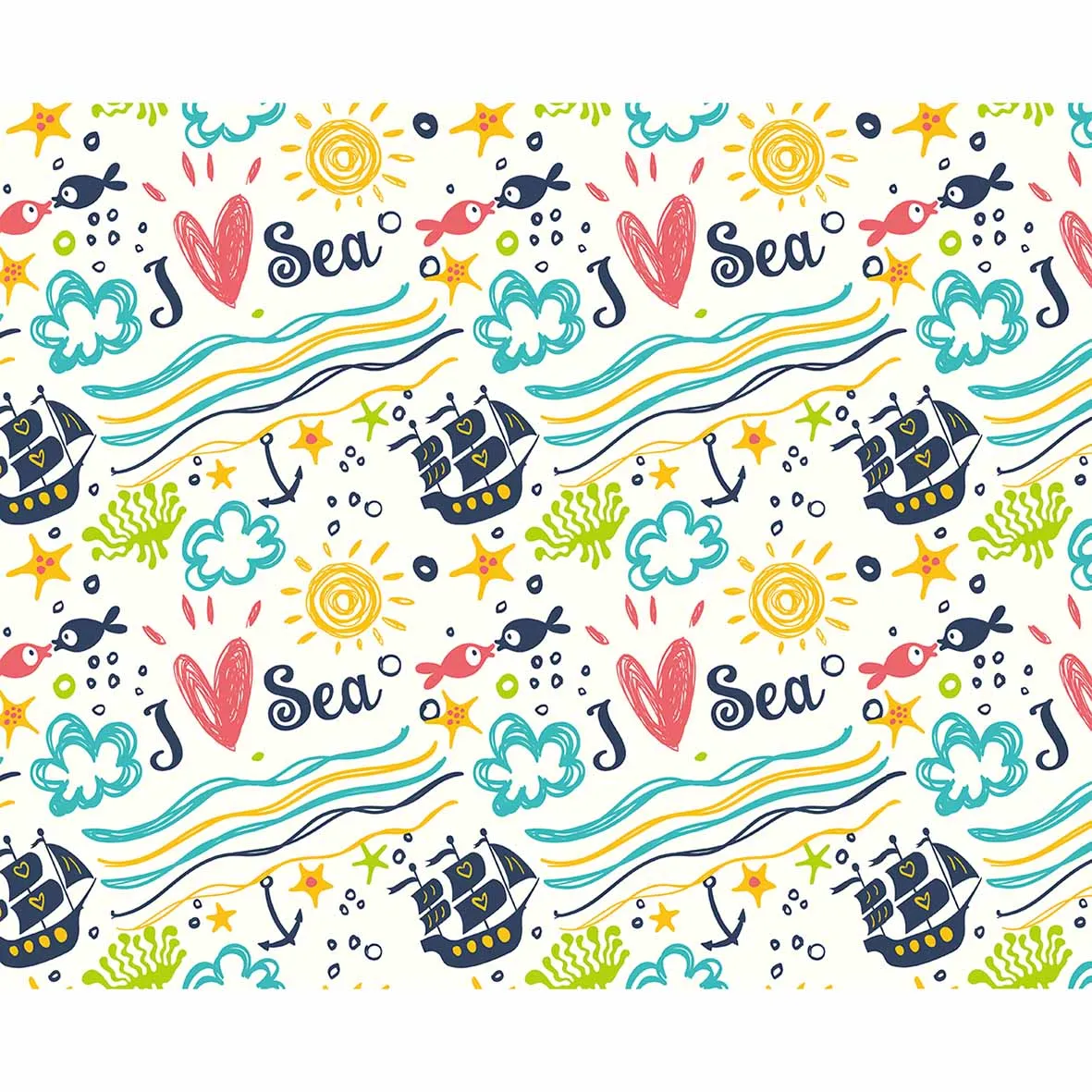 Allenjoy photography backdrops lovely background for children cloud boat fish sun love hearts photographic baby | Электроника