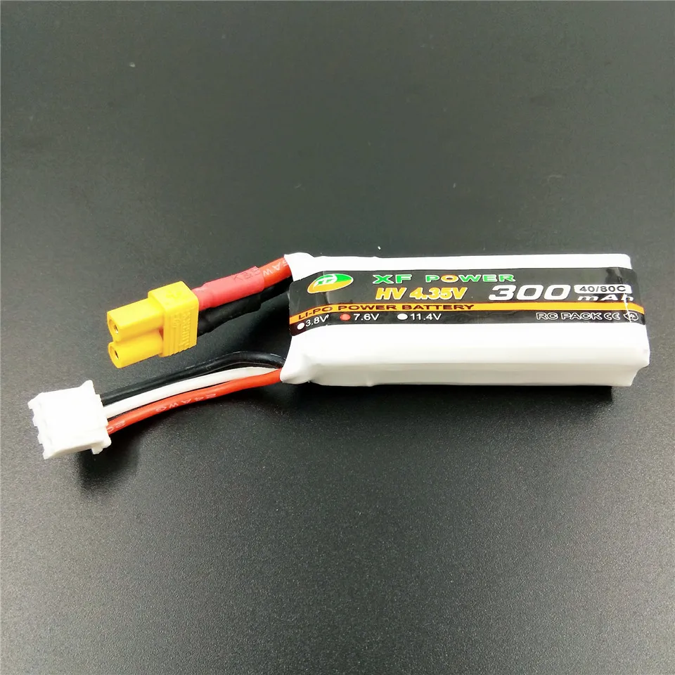 300 мАч HV Lipo 2S 7 6 v 3S 11 4 V Lihv 80C литиевая батарея для Happymodel Mobula HD V3 FPV RC Drone Whoop|Детали и
