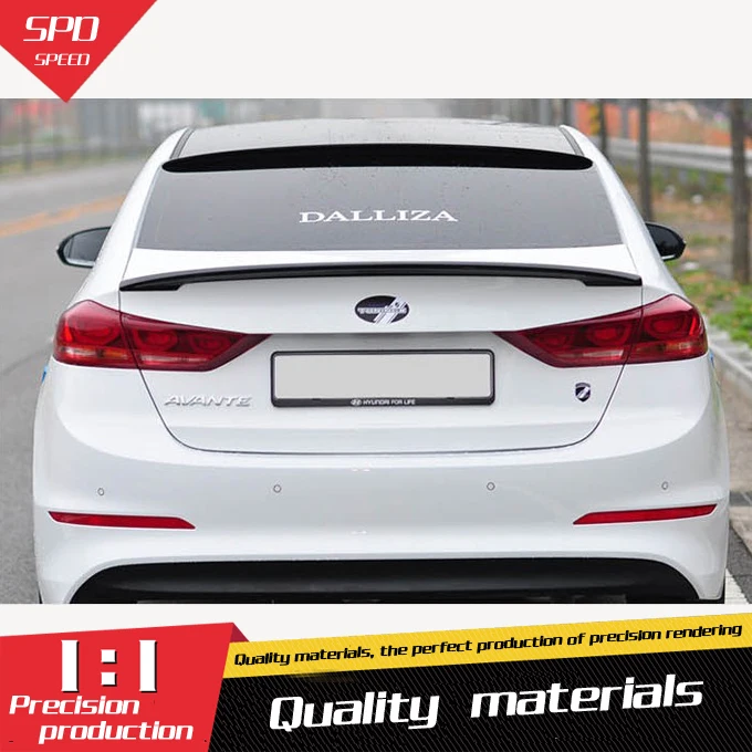 Для 17 16 Elantra Спойлер ABS Материал заднее крыло праймер цвет задний спойлер для hyundai Elantra спойлер