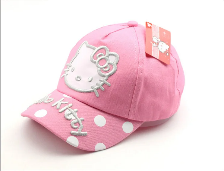 100% хлопок мультфильм рисунок Hello Kitty детей Кепки s Спорт Бейсбол солнце Snapback Шапки