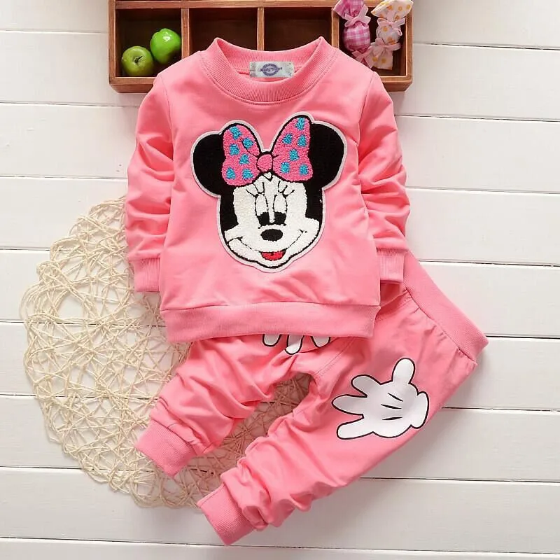Детская одежда для маленьких мальчиков Микки набор одежды roupas infantis menino Menina костюмы для детей спортивные костюмы для маленьких девочек
