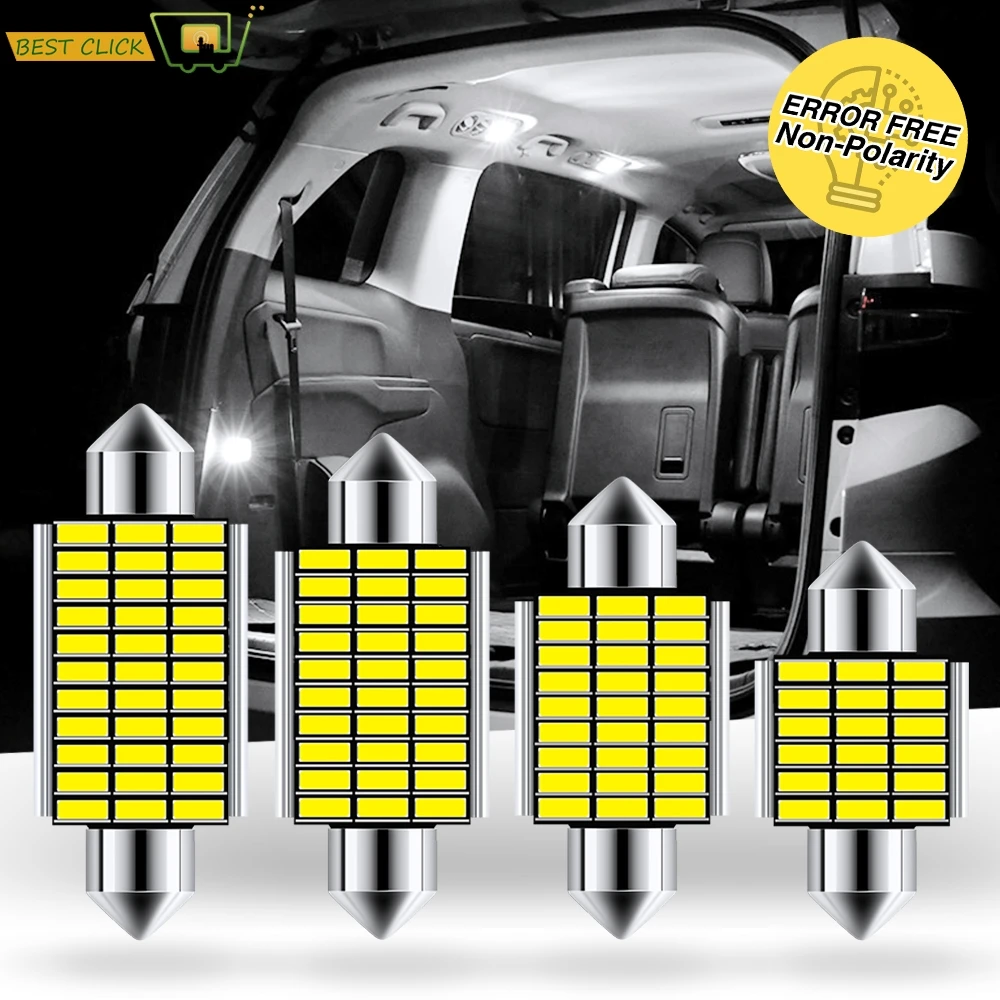 Xukey Car CANBUS Festoon C10W LED Bulbs 31mm 36mm 39mm 42mm License Plate Interior Dome Trunk Lights 4014 SMD High Power 12V|Сигнальная