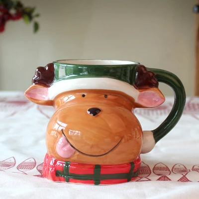 Новое поступление 380 мл керамическая Рождественская кружка прекрасный снеговик