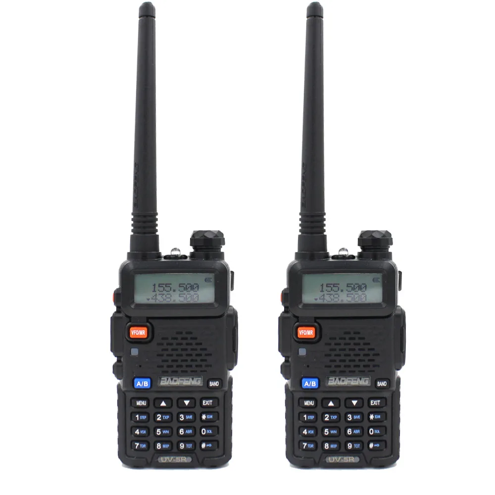 2 шт BaoFeng UV-5R рация 5 Вт двухдиапазонный 136-174 МГц/400-520 МГц UV5R 128CH VOX фонарик fm-приемопередатчик для радиолюбителей
