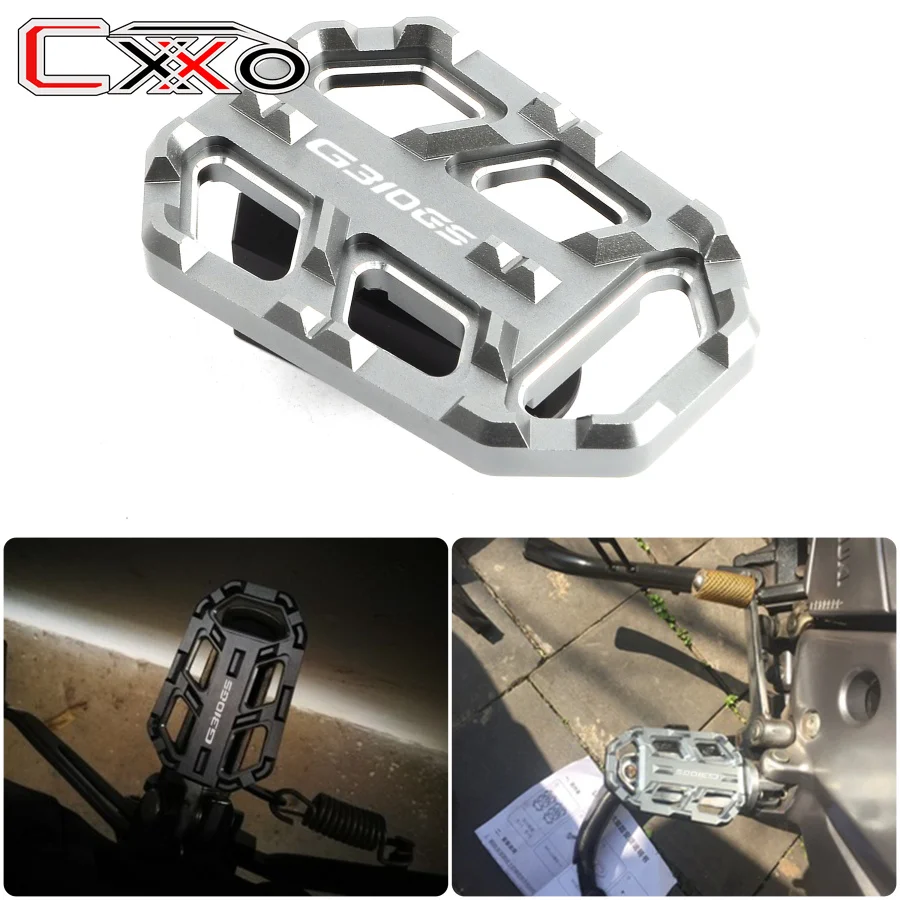 

Motorbike CNC Aluminium Rear Foot Pegs Brake Lever Pad Wide Pivot Footrest Footpegs For BMW G310GS G310 GS 2017 2018