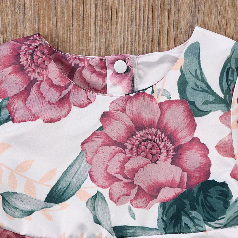 Платье для новорожденных с цветочным рисунком коллекция 2017 года осенне весенние